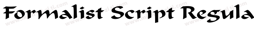 Formalist Script Regular Lefty字体转换